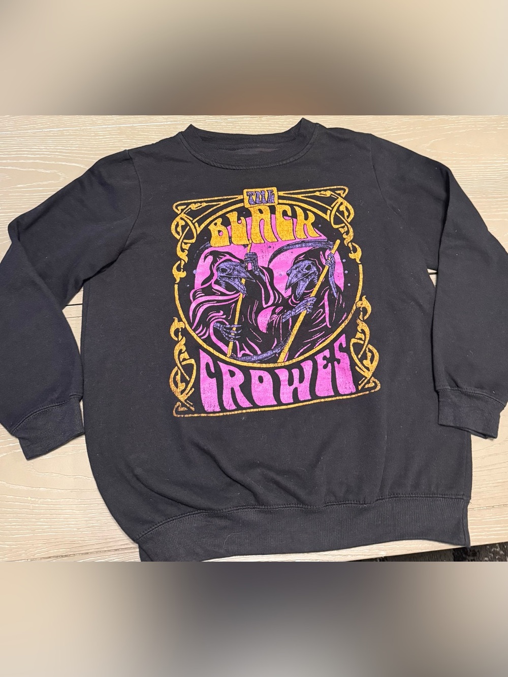 Black Crowes Graphic Concert Crewneck Cotton Blend Soft Sweatshirt Size Medium